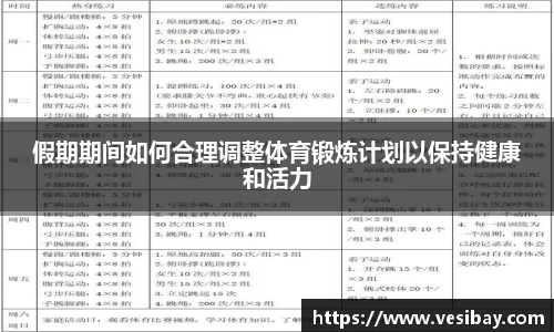 假期期间如何合理调整体育锻炼计划以保持健康和活力