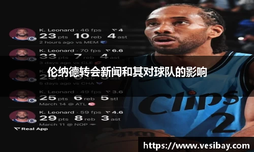 伦纳德转会新闻和其对球队的影响